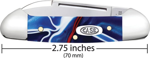 Case Cutlery Small Baby Folding Knife Patriotic Kirinite 2.75 Closed