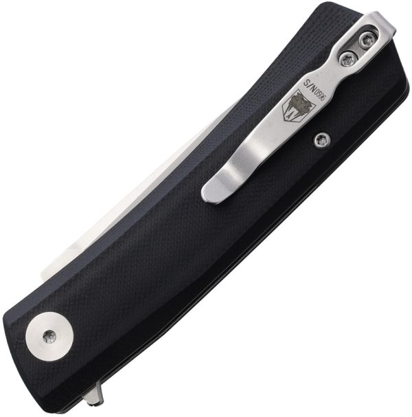 Cobratec Serpent Linerlock Black Folding Knife 3" D2
