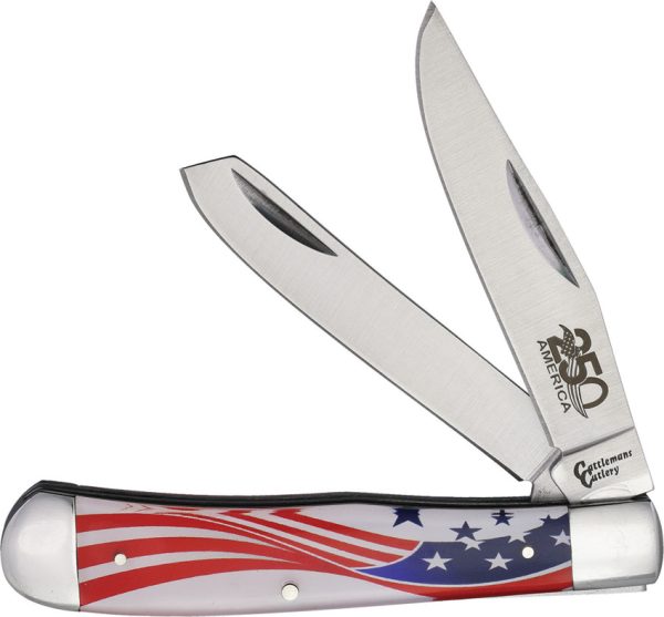 Cattleman's Cutlery Trapper American 250th Anniversary Folding Knife 4.13"