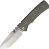 Chaves Knives Redencion 229 Linerlock 3.5" Elmax Green Canvas Micarta Folding Knife