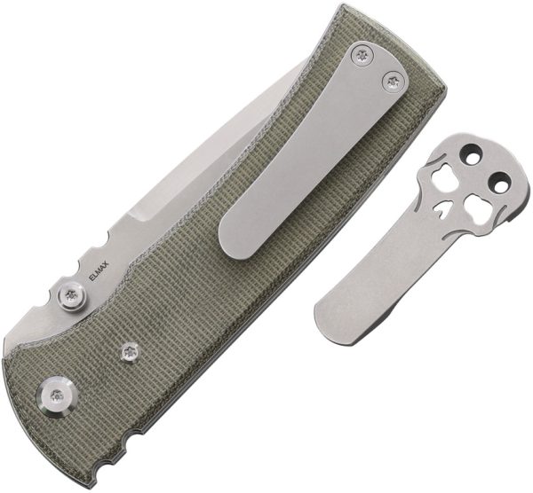 Chaves Knives Redencion 229 Linerlock Folding Knife 3.5" Elmax Blade Green