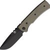 Chaves Redencion 229 Linerlock Folding Knife Green Canvas Micarta