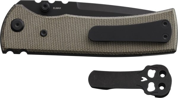 Chaves Redencion 229 Linerlock Folding Knife Green Canvas Micarta