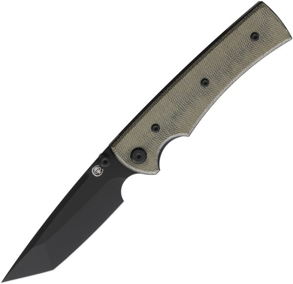 Chaves Knives Liberation 229 Linerlock Folding Knife 3.5" Elmax Blade Green Canvas Micarta