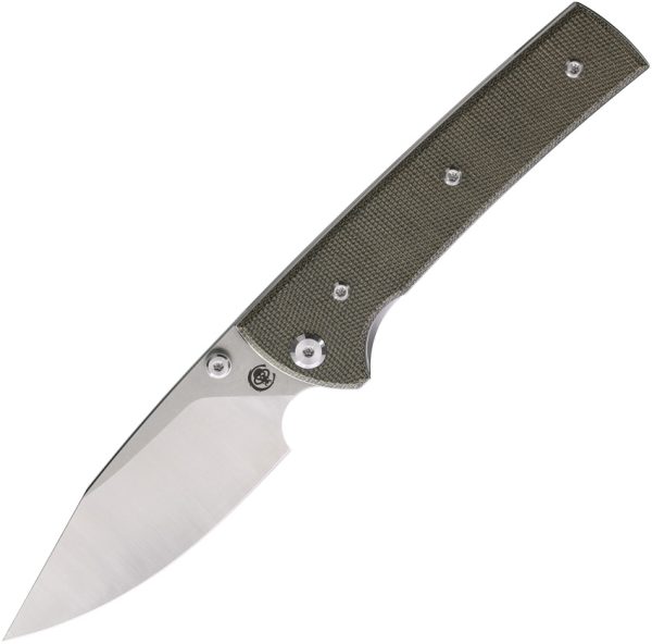 Chaves Knives Scapegoat 229 Linerlock Folding Knife 3.63" Elmax Green Canvas