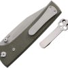 Chaves Knives Scapegoat 229 Linerlock Folding Knife 3.63" Elmax Green Canvas