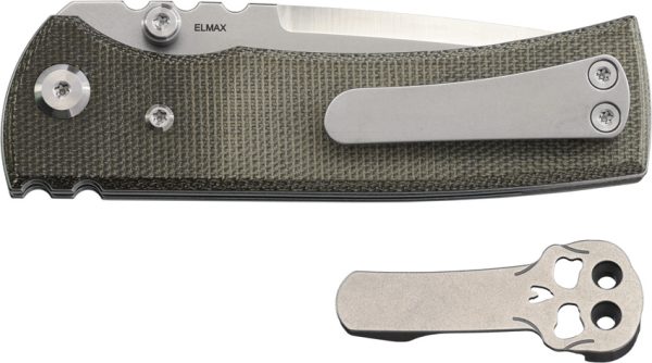 Chaves Knives Redencion Street Linerlock Folding Knife Green Micarta 3in Blade