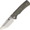 Chaves Knives Redencion Street Linerlock 3in Blade Green Canvas Micarta