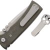 Chaves Knives Redencion Street Linerlock 3in Blade Green Canvas Micarta