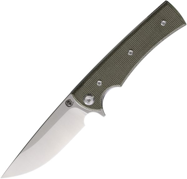 Chaves Knives Liberation Street Linerlock 3.25" Green Canvas Micarta Folding Knife