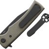 Chaves Knives Sangre Street Linerlock Folding Knife Green Canvas Micarta 3.25" Elmax