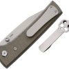 Chaves Knives Scapegoat Street Linerlock Folding Knife Elmax Green Canvas Micarta
