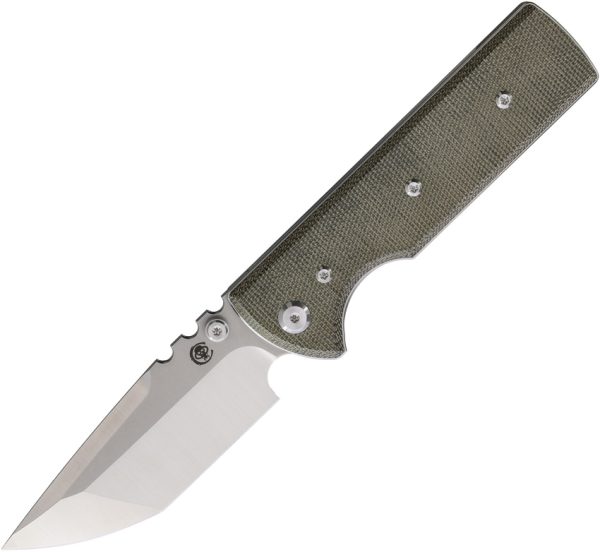 Chaves Knives NTAK Redencion Linerlock Folding Knife Green Micarta