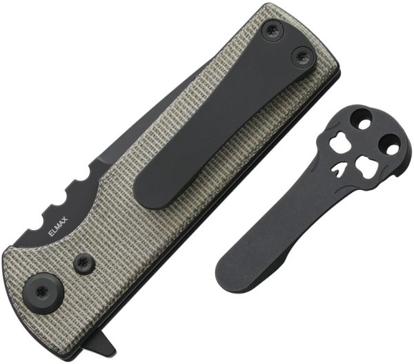 Chaves Knives TAK Redencion Linerlock Folding Knife Green Micarta