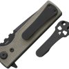 Chaves Knives TAK Redencion Linerlock 2.75" Elmax Tanto Green Canvas
