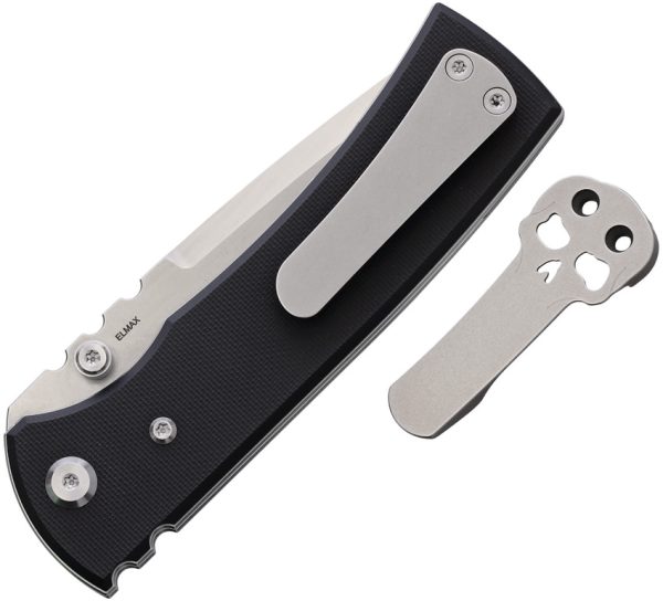 Chaves Knives Redencion 229 Linerlock Folding Knife 3.5" Elmax Black G10