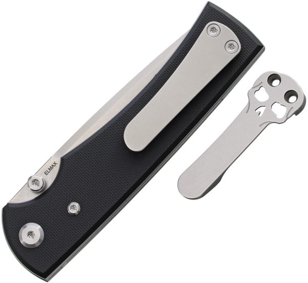 Chaves Knives Liberation 229 Linerlock Folding Knife Elmax Tanto Black G10