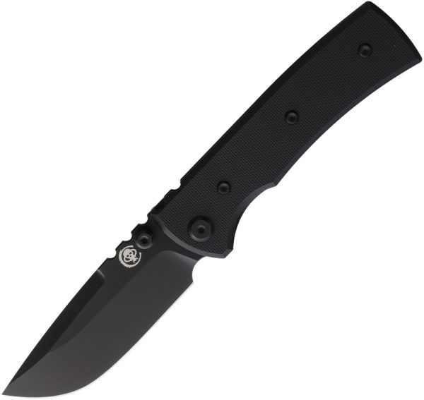 CHAV14494 Chaves Knives Redencion Street Linerlock Folding Knife 3.13" Elmax Black