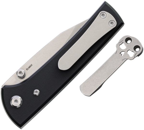 Chaves Knives Scapegoat Street Linerlock Folding Knife Black G10