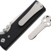 Chaves Knives NTAK Redencion Linerlock Folding Knife 3.5" Elmax Black G10