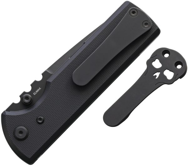 Chaves Knives NTAK Redencion 3.5" Black Elmax Linerlock Folding Knife