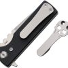 Chaves Knives TAK Redencion Linerlock Folding Knife 2.75" Elmax Tanto Black G10