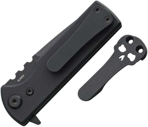 Chaves Knives TAK Redencion Linerlock 2.75" Black Elmax