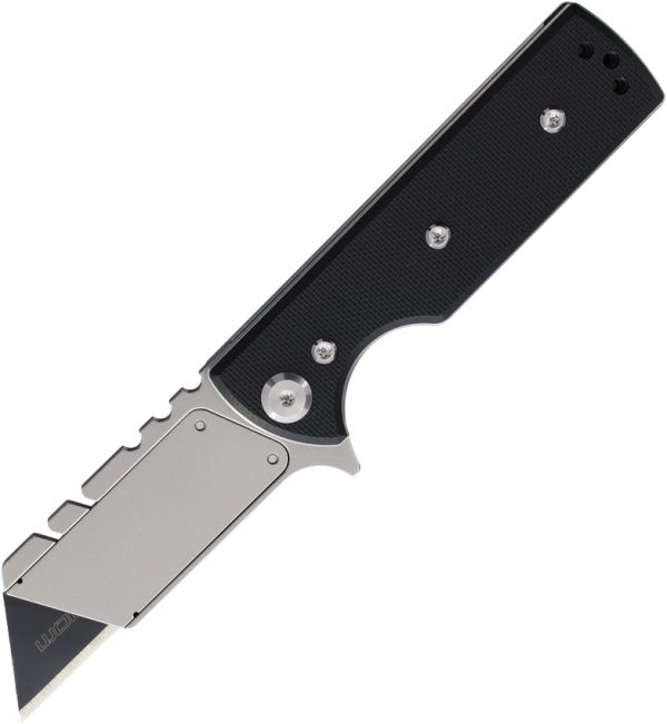 CHAV14512 Chaves Knives C.H.U.B. Flipper Linerlock Black G10 Utility Blade