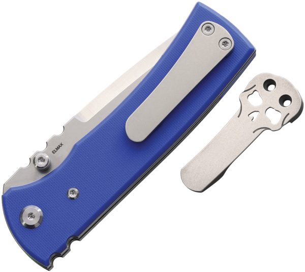 Chaves Knives Redencion 229 Folding Knife 3.5" Elmax Blue G10