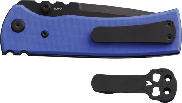 Chaves Knives Redencion 229 Linerlock Folding Knife 3.5" Elmax Blue G10