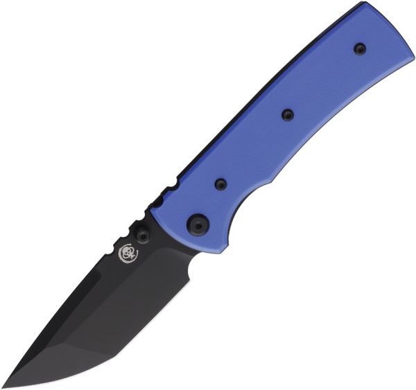 CHAV14517 Chaves Knives Redencion 229 Linerlock Folding Knife 3.5" Elmax Blade Blue G10