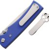 Chaves Knives Liberation 229 Linerlock Folding Knife 3.5in Elmax Blue G10