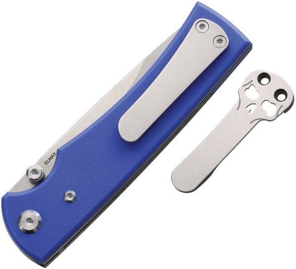Chaves Knives Liberation 229 Linerlock Folding Knife 3.5in Elmax Blue G10