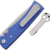 Chaves Knives Liberation 229 Linerlock Folding Knife 3.5" Elmax Tanto Blue G10
