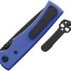 Chaves Knives Liberation 229 Linerlock Folding Knife 3.5" Black PVD Elmax Blue G10