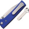 Chaves Scapegoat 229 Linerlock Folding Knife 3.63" Elmax Blade Blue G10