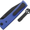 Chaves Knives Scapegoat 229 Linerlock Folding Knife Blue G10 3.63" Elmax