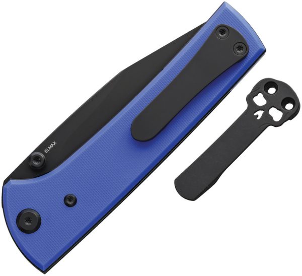 Chaves Knives Scapegoat 229 Linerlock Folding Knife Blue G10 3.63" Elmax
