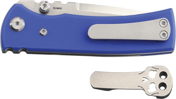 CHAV14526_add_01 Chaves Knives Redencion Street Linerlock Folding Knife 3" Elmax Blue G10