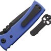 Chaves Knives Redencion Street Linerlock Folding Knife 3.13" Elmax Blue G10