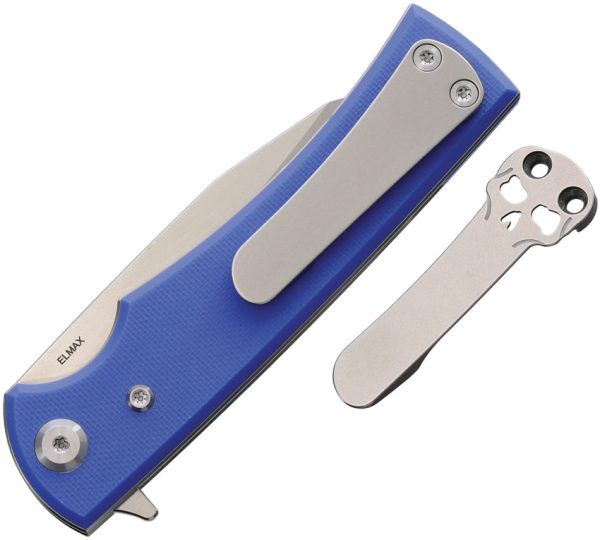 Chaves Knives Sangre Street Linerlock Folding Knife Blue G10 3.25" Elmax