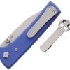 Chaves Knives Scapegoat Street Linerlock Folding Knife Blue G10 3.38"