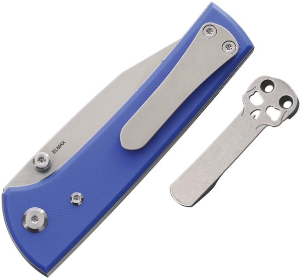 Chaves Knives Scapegoat Street Linerlock Folding Knife Blue G10 3.38"