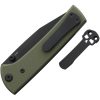 Chaves Knives Scapegoat Street Linerlock Folding Knife 3.63" Black PVD Elmax OD Green G10