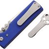 Chaves Knives NTAK Redencion Linerlock Folding Knife Blue G10 3.5in Elmax