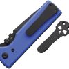 Chaves Knives NTAK Redencion Linerlock Folding Knife 3.5" Elmax Blue G10