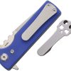 Chaves TAK Redencion Linerlock Folding Knife 2.75" Elmax Blue G10