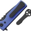 Chaves Knives TAK Redencion Linerlock Folding Knife Blue G10 2.75" Elmax