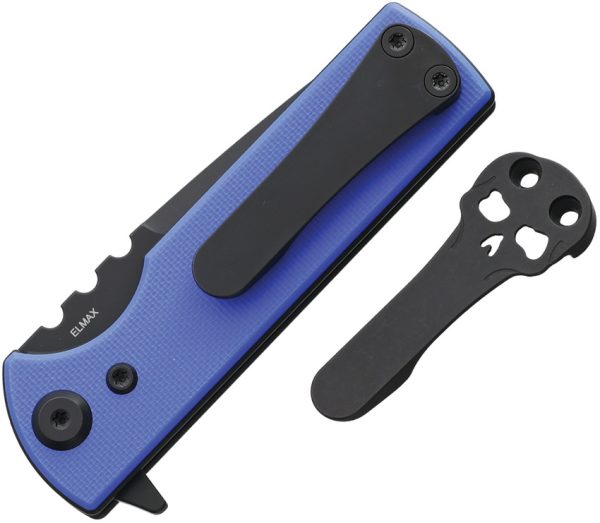 Chaves Knives TAK Redencion Linerlock Folding Knife Blue G10 2.75" Elmax