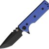 Chaves TAK Redencion Linerlock Folding Knife Blue G10 2.75" Elmax